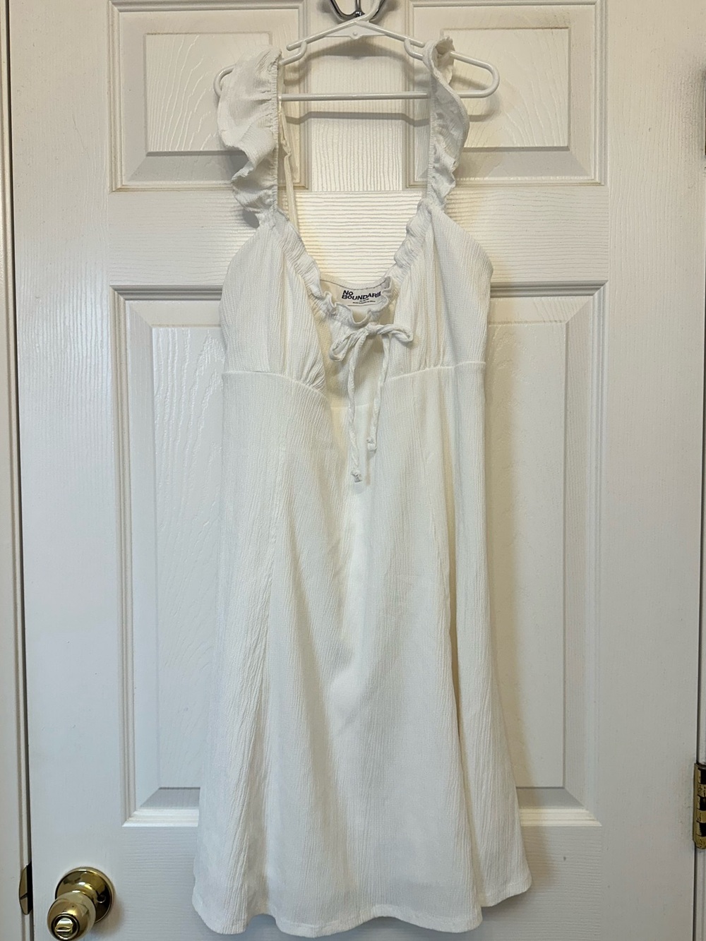 No Boundaries Women’s Baby Doll Dress White Size XL (NWT)